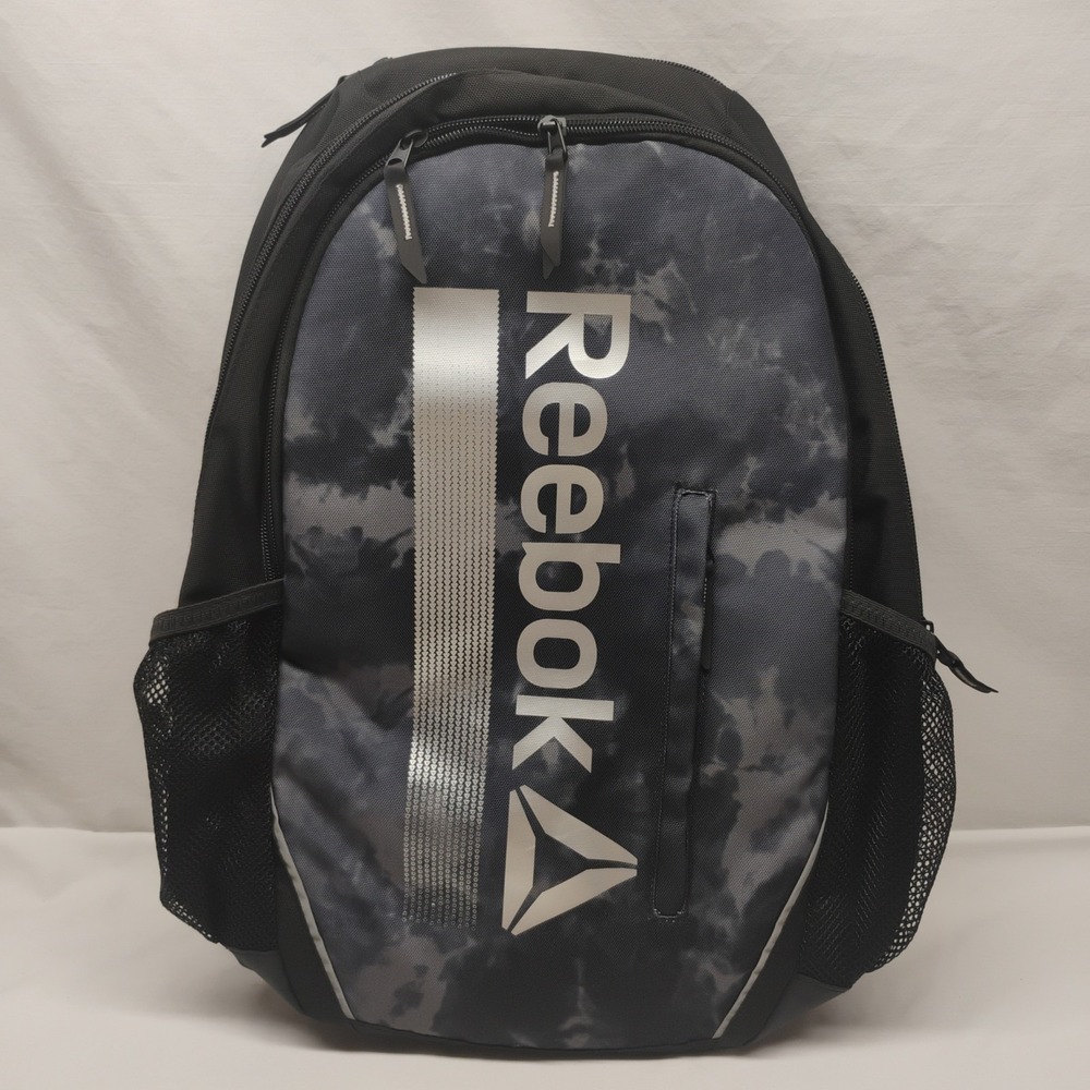 Reebok Trainer Backpack Gym Workout Charcoal Tie Dye Water Resistant Bookbag